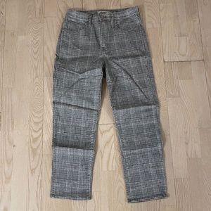 Madewell Plaid Stovepipe Trousers